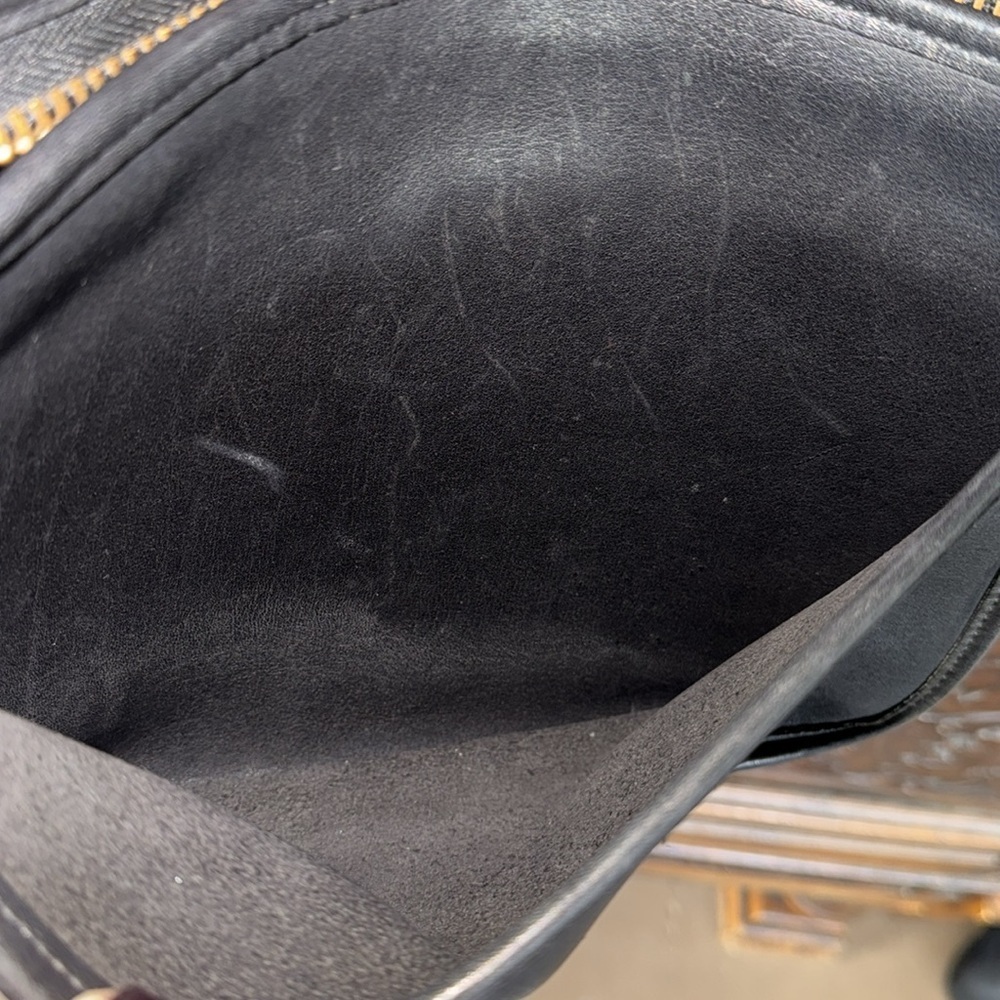 COACH purse Leather and Brass Flap Top Shoulder Bag vintage 1990s Patricia - Picture 3 of 10